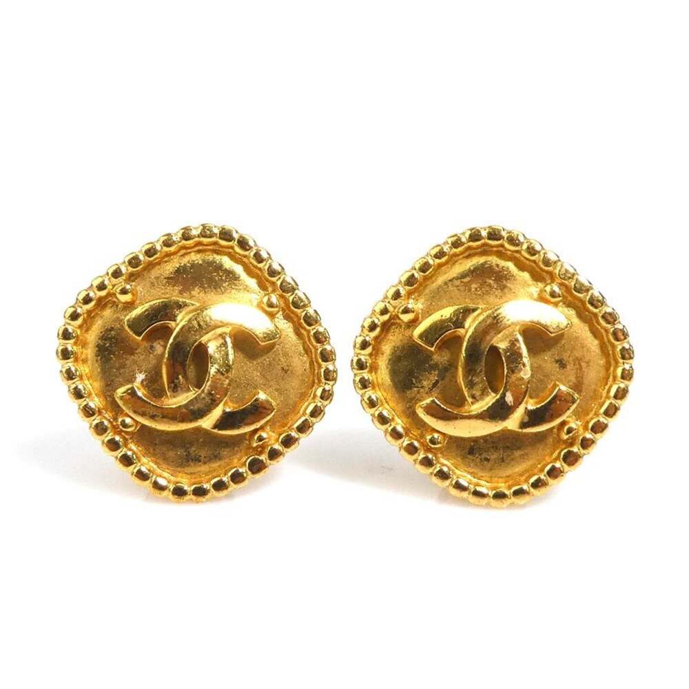 Chanel Cc Logo Clip-On Earrings Gold- #313634C68B